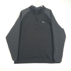 Antigua Pullover Mens 2XL Black 1/4 Zip Long Sleeve Golf Outdoors Treetops Golf